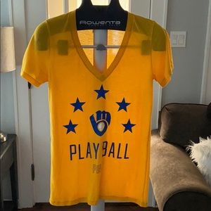 Pink - Brewers T-shirt- size large